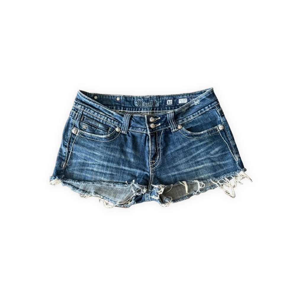 Miss Sixty Distressed Blue Jean Shorts